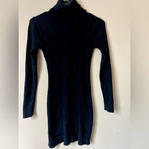 Turtle neck black dress